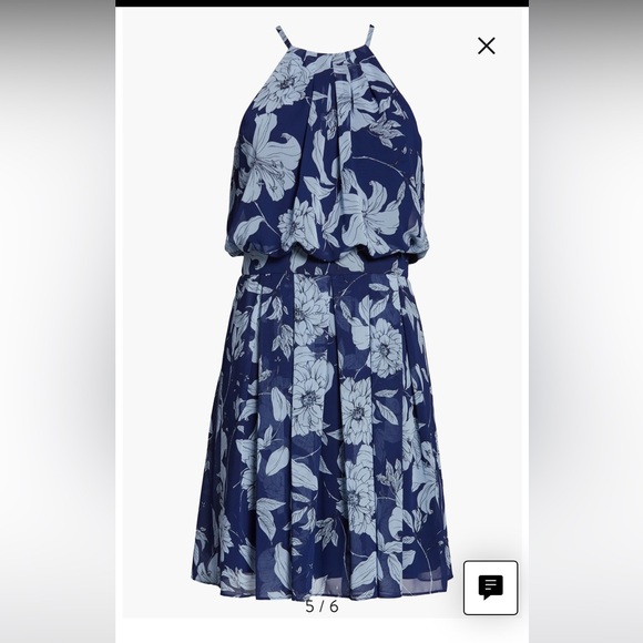 Eliza J Floral Print Halter Dress - Picture 4 of 6